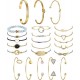 23Pcs Multiple Layered Stackable Open Cuff Bracelet Set For Women Wholesale Adjustable Wrap Bangles Bracelet 23Pcs Multiple Layered Stackable Open Cuff Bracelet Set For Women Wholesale Adjustable Wrap Bangles Bracelet